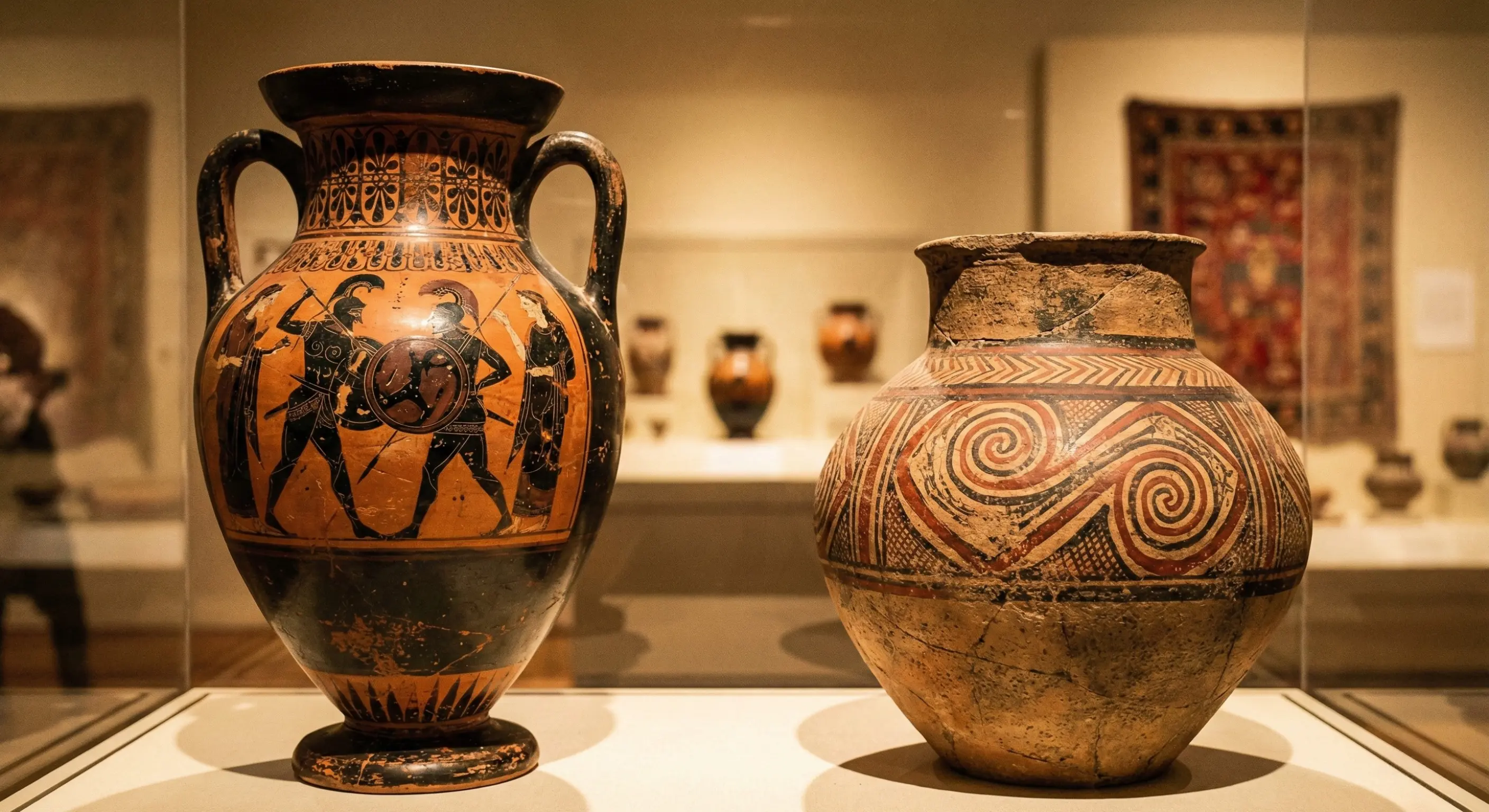 A potter's studio showing the raw process of creating durable stoneware.
